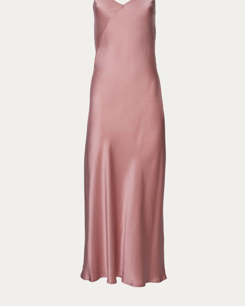 Front of a size L The Bordeaux Dress in Dusty Rose in Dusty Rose by ASCENO. | dia_product_style_image_id:340405